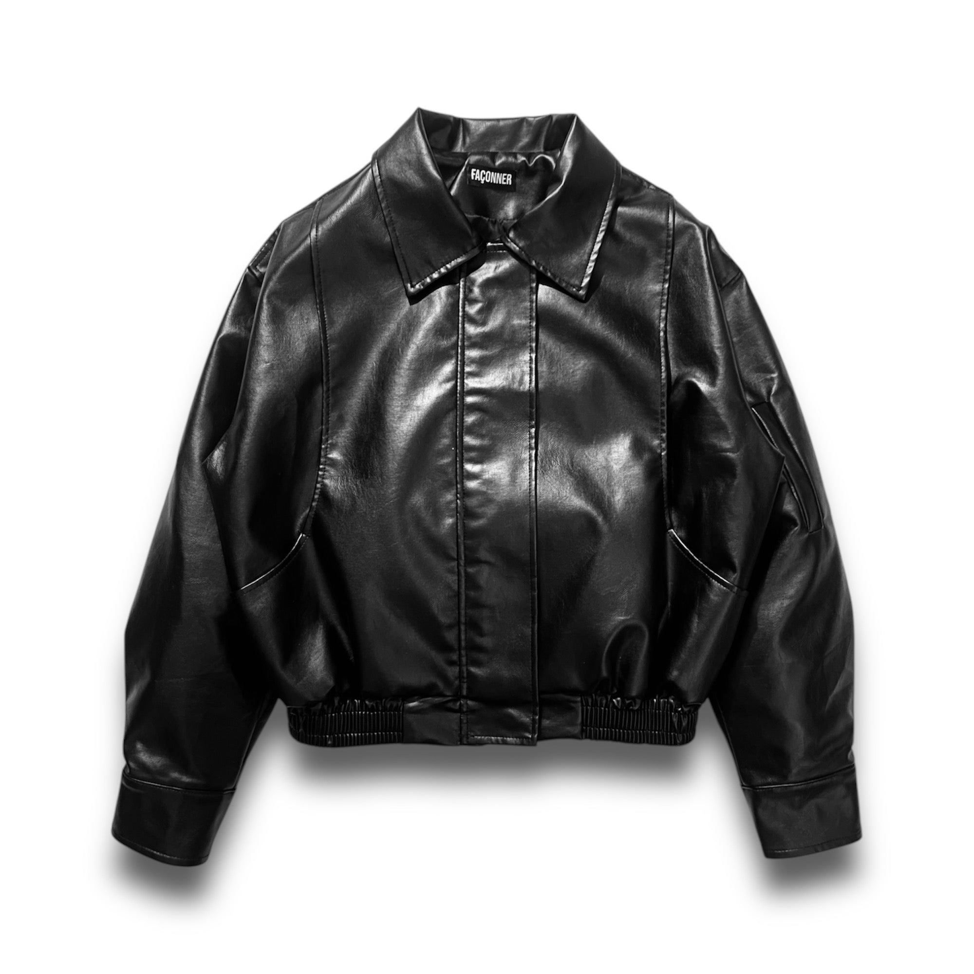 Vintage 90s Leather Bomber Jacket Men L Oversize Aviator